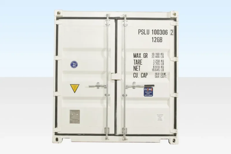 Conteneur maritime de 10 pieds x 8 pieds (un seul voyage) blanc (RAL 9003). - Image 4