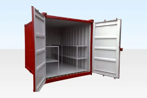 Magasin bundé à sol plat de 10 x 8 pieds.