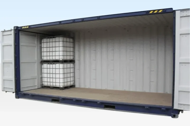 Conteneur Hi Cube de 20 pieds (2,89 m de haut) adapté pour le stockage d'IBC