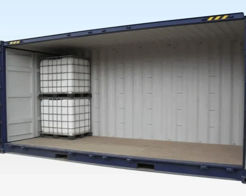 Conteneur Hi Cube de 20 pieds (2,89 m de haut) adapté pour le stockage d'IBC