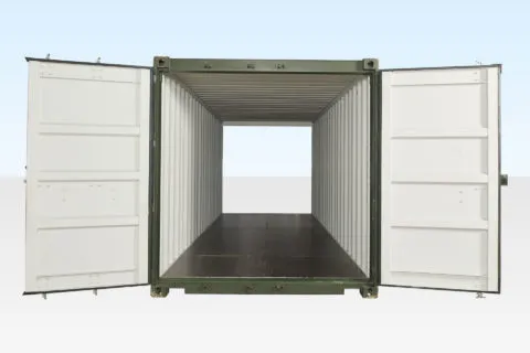 Conteneur Tunnel de 20 pieds x 8 pieds (Portes Doubles à Chaque Extrémité) - Un Seul Voyage