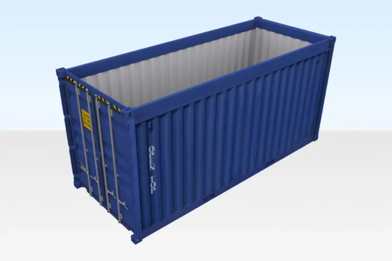 Conteneur maritime d'occasion de 40 pieds x 8 pieds - Open-Top.